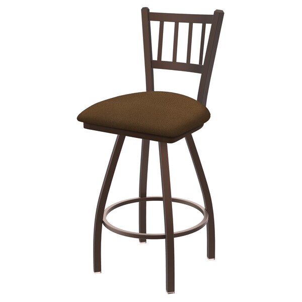 36" Swivel Bar Stool, Bronze Finish, Rein Thatch Seat
